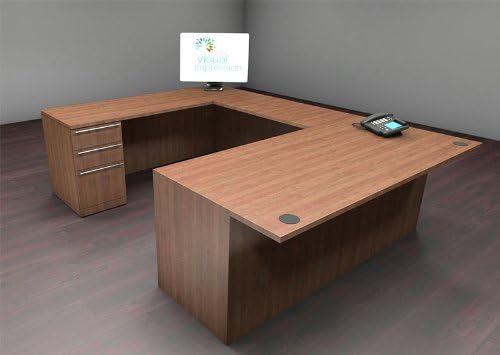 4pc U Shape Modern Executive Office Desk Set, CH-VER-U25
