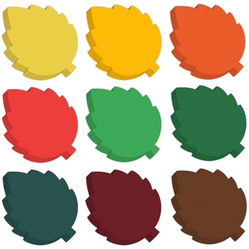 MixTeach 180 peças de recortes de papel de folha, recortes de folhas de outono, cores sortidas, form