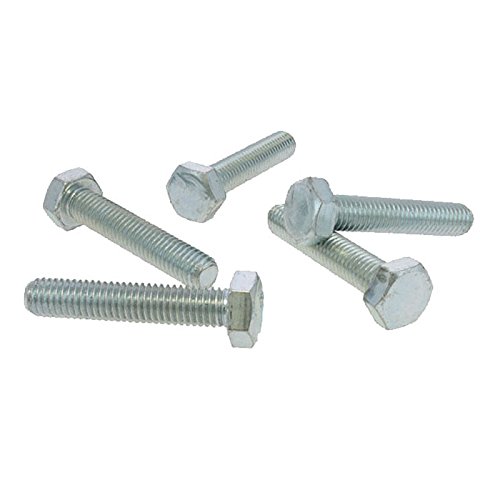 Viswood 933881040 Boîte de 100 Vis à métaux tête hexagonale Filetage total 10,0 x 40 Acier 8.8 Zingué Blanc