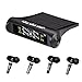 Tire Pressure Monitoring System - Torcarvh Solar Power Wireless TPMS Monitor with 4 External or Internal Sensors LCD Display Real-time Alarm Pressure Temperature for Van Truck Cars (internal)