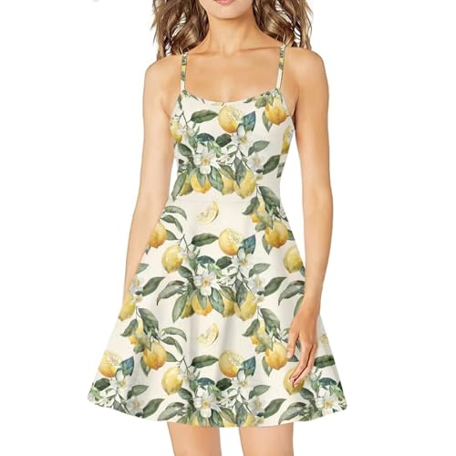 Image of Biyejit Women Casual Loose Dress Strap Long Summer Beach Swing Dress
