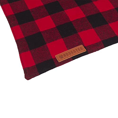 Adoggygo Christmas Dog Bandanas 2 Pack, Premium Cotton Fabric, Multiple Sizes Offered, Red Green Plaid Bandanas For Medium Large Dogs (Large, Xmas) #TOP5