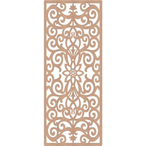 Image of Buel Decorative Pierced Fretwork Wood Wall Panels, 33 3 /8 inchW x 84 3 /8 inchH x 3 /8 inchT, Alder