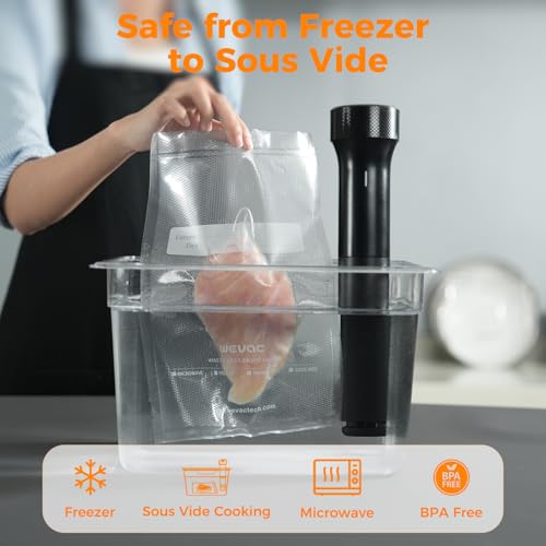 Wevac Vacuum Sealer Bags 11x50 Rolls 2 pack for Food Saver, Seal a Meal, Weston. Commercial Grade, BPA Free, Heavy Duty, Great for vac storage, Meal Prep or Sous Vide