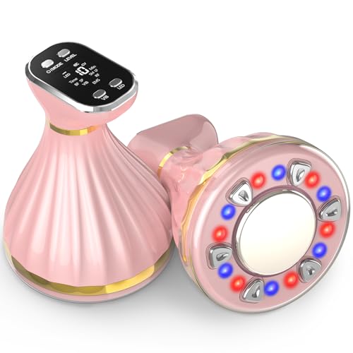 Masajeador Anticelulítico, Máquina de Cavitación con Ultrasonido EMS/R-F Luz Roja y Azul, 6 en 1 Máquina Esculpidora Corporal, Máquina Ultrasónica de Belleza para Moldear Enfrentar, Piernas y Glúteos