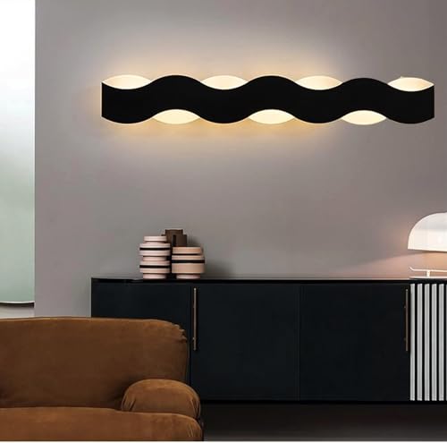 Image of Groeien Pack of 2 | LED15w 18 inch Home Decor Fancy Wall Decorative Lighting Fixtures for Bedroom,Living Room,Kitchen,Mirror (Curved, 18 inch-Pack of 2)