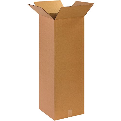 Image of PARTNERS BRAND 14 x 14 x 36 Corrugated Cardboard Boxes, Tall 14 inchL x 14 inchW x 36 inchH, Pack of 15 | Shipping, Packaging, Moving, Storage Box for Home or Business, Strong Wholesale Bulk Boxes