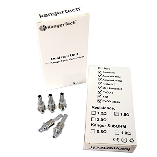KangerTech 1.5ohm New Upgraded Dual Coils - Pack of 5