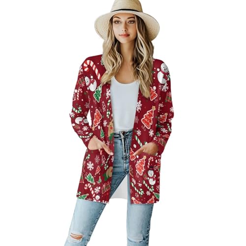 Image of Womens Open Fron Cardigan Sweaters Long Sleeve Tops Daily Coats