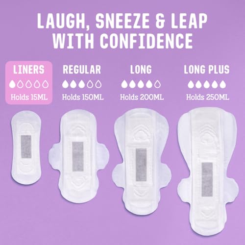 Image of Flo - Sensitive Bladder Liners (16 Pack) - Wrapped + Ultra-Thin - Absorbent, Soft & Breathable - Charcoal Core - Made with Organic Bamboo - Panty Liners for Women - Vegan & Cruelty Free