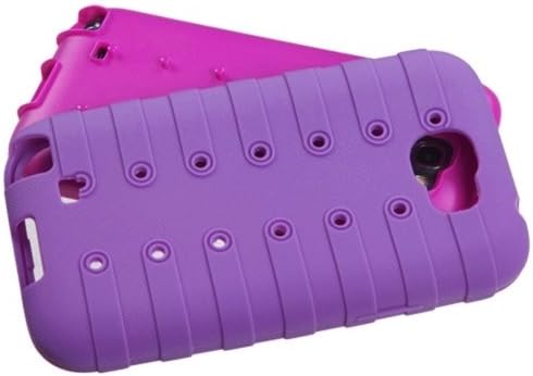 MYBAT SAMGNIIHPCTUFFEN220NP Premium TUFF eNUFF Case for Samsung Galaxy Note 2 - 1 Pack - Retail Packaging - Natural Hot Pink/Electric Purple