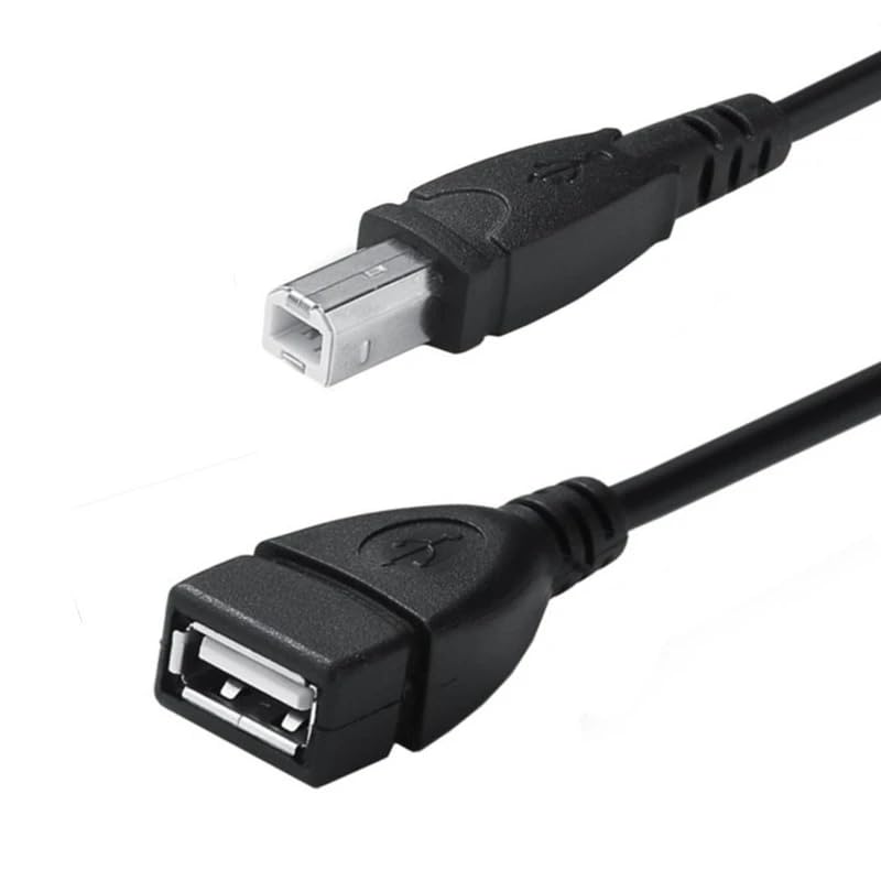 Herfair A zu B Adapterkabel - USB 2.0 Konverterkabel f&uuml;r Drucker, Scanner, Faxger&auml;t und Mehr (0.5m)