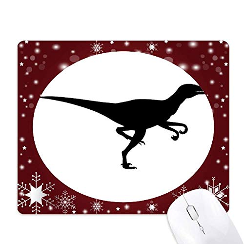 Tapis de souris dinosaures miniature et flocon de neige, tapis de bureau hiver