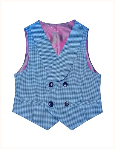 Image of Happy Dolphin Slim Fit Formal Boys Suit Set Jacket Vest Pants for Kids Wedding Ring Bearer Party
