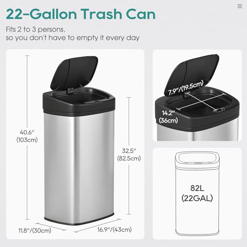 Caneca de Basura de Cocina Dopinmin 22 Galones con Sensor miniatura 2