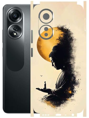 Image of AtOdds - Full Body Back Screen Guard Protector Film - Lamination Wrap Skin Sticker Compatible with Oppo A58 (4G) | Scratchproof Matte Finish (Divine)