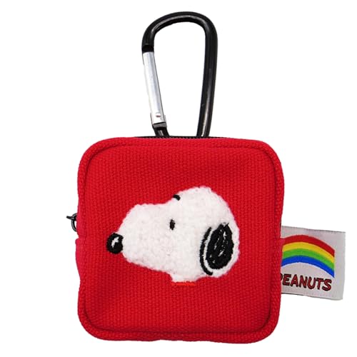 ナカジマコーポレーション スヌーピー カラフル カラビナミニポーチ レッド 206411-25