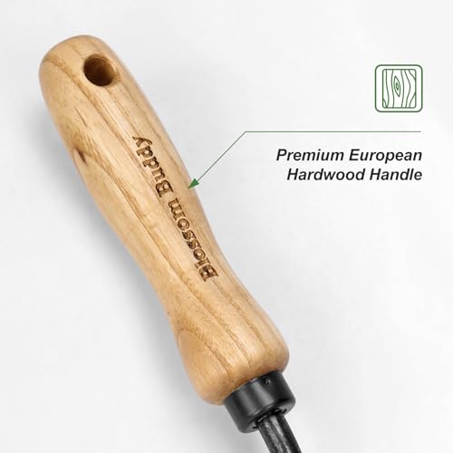 Herramienta manual para jardín de acero inoxidable con mango de madera miniatura 3
