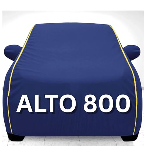Image of Waterproof Car Body Cover for Maruti Alto k10 with Mirror Pocket, Soft Cotton Lining, Triple Stitched (Heat Resistant Metallic Blue