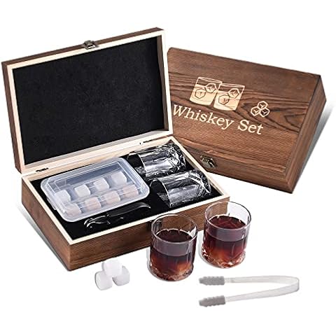 EooCoo Juego de Regalo de Whisky Mármol Piedras Cover