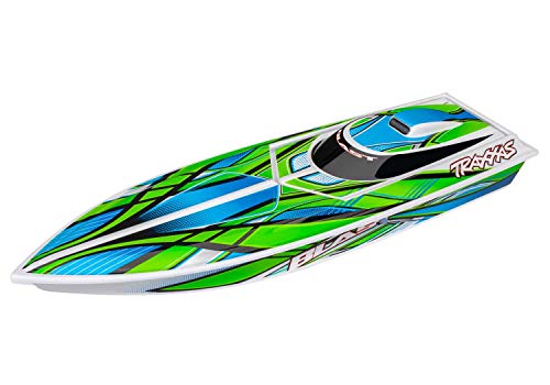 Traxxas RC Blast Speed Bateau + batterie, chargeur 12 V blanc/vert