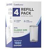 Comficove Refills Compatible with DEKOR CLASSIC Diaper Pails | 4 Pack | Extra Thick Diaper Pail Refill Liners | Fresh Scent | Easy to Replace and Dispose of Diaper Bag | Odorless Baby Diapers Disposal