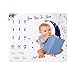 Decdeal 100 * 120 cm Bambino Coperta Milestone Mensile Morbide Coperte di Flanella Foto Immagine Prop Sfondo Regali di Compleanno per Bambini 47 * 39 Pollici per Neonati