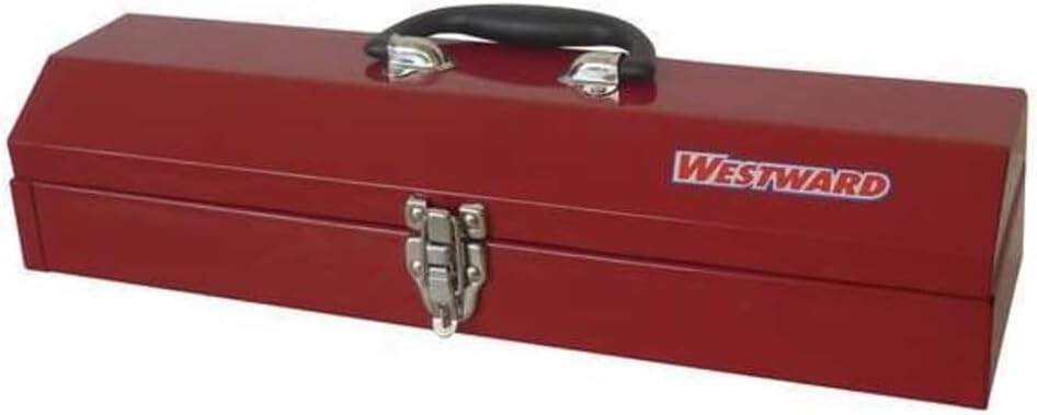 Westward WESTWARD Tool Box, Steel, Red, 19 in W x 6 in D x 4 in H 36Y010-1 Each