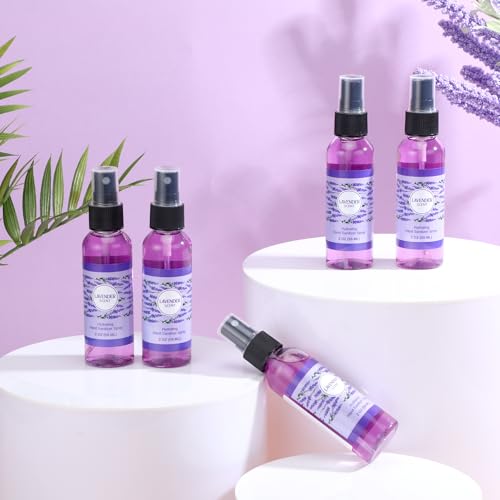Image of 6 Pcs Hydrating Hand Sanitizer Spray Lavender Scent Hand Sanitizer Spray Bulk Travel Size 2 Fl oz Pocket Bottle for Family Adults Friends Office Coworker Mother's Day Teacher Appreciation Gifts