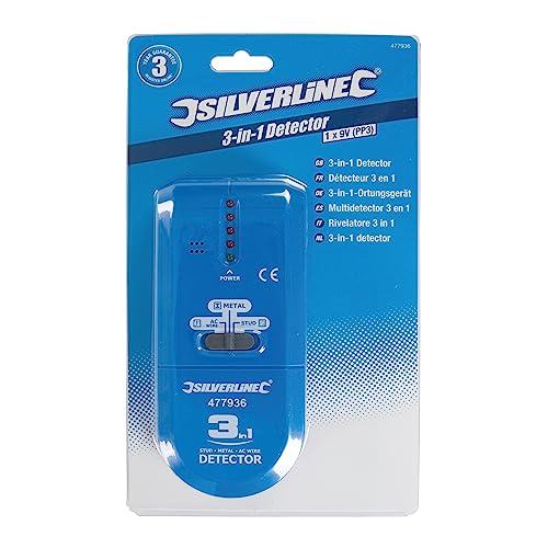 Silverline 477936 Kompaktes 3-in-1-Ortungsgerät 1 Stck. 9-V-Batterie (PP3)