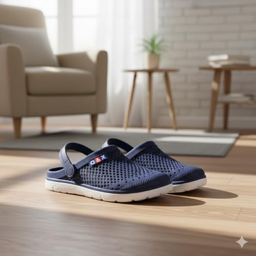 Image of Men Clogs Quick Dry Mesh Walking Clogs Lightweight EVA Arch Support Slip On Mules - Waterproof Anti Skid Outdoor Indoor Beach Pool Sandals