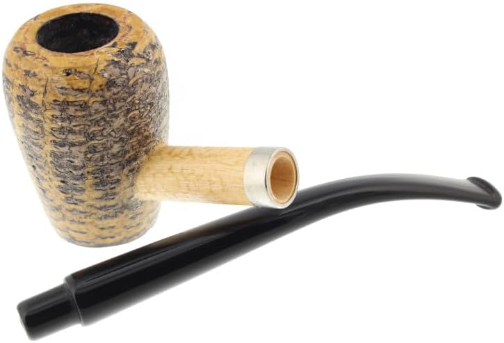 Elf Cobbit Bent Churchwarden Corncob Tobacco Pipe with Black Italian Acrylic Stem