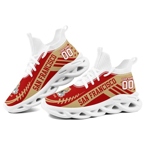 Custom Sport Shoes,Personalized Football Style Running Sneakers,Lightweight Hiking Walking Shoes,Athletic Sneakers Unisex Casual Footwear