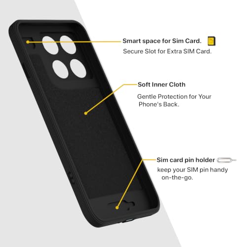Image of Outlouders Back Cover for Motorola Moto Edge 70 Max 5G | Soft Matte Silicone | Slim Fit | Magnetic-Safe Logo Design (Magnetic-Safe Not Compatible) | Shockproof | Camera Protection Bumper Case (Black)