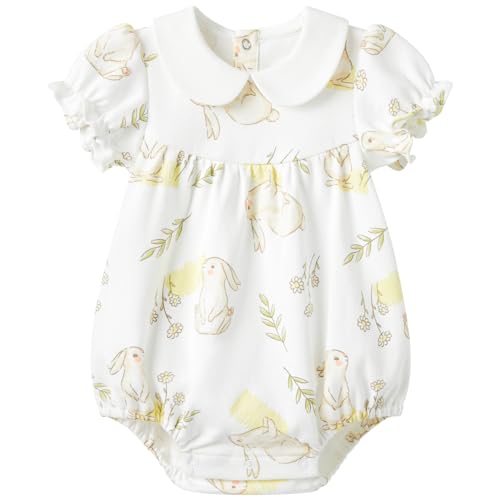 Image of pureborn Baby Girls Boys Bodysuit Super Soft Cotton Romper 0-24 Months