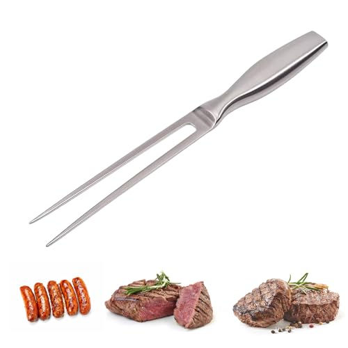 Fleischgabel Edelstahl, Lange Gabel WMF, Fleischgabel Zum Grillen Und Tranchieren, Edelstahl Grillgabel Mit Ergonomischem Griff, Ideal Für Camping Und Küche, 27 Cm
