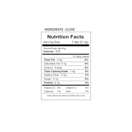 Image of Aadar Spices Whole Natural Raw Dried Clove, Sabut Laung 100gm - Aromatic, No Added Preservatives
