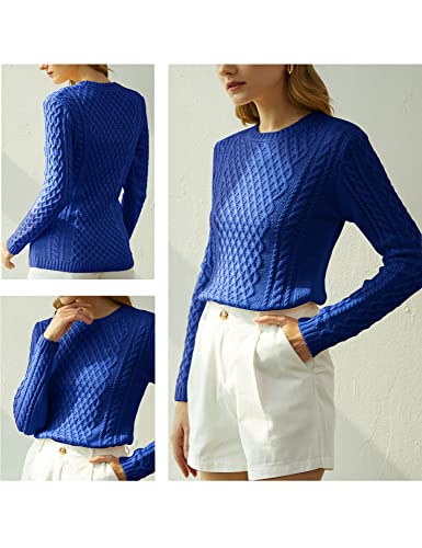 Image of v28 Women Crew Neck Knit Stretchable Elasticity Long Sleeve Sweater Jumper Pullover