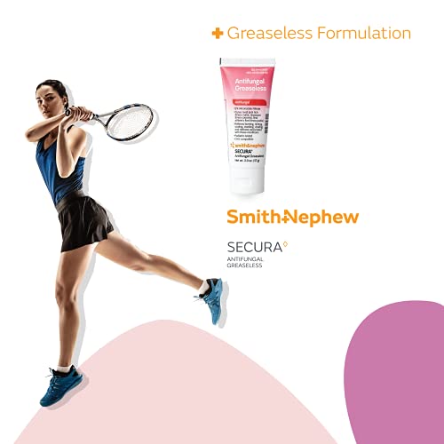 Smith+Nephew SECURA◊ Antifungal Greaseless Cream, Relieves Itching from Superficial Fungal Infections, Contains 2% Miconazole Nitrate, 2 Ounces