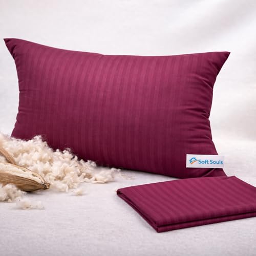 Image of SOFT SOULS Kapok Pillow with Cover, Cooling Illavam Panju with Pillowcase - Natural Cooling, Breathable & Eco-Friendly Pillow for Comfortable Daily Sleep