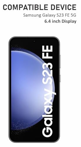 Image of Tempered Glass Screen Protector Compatible for Samsung Galaxy S23FE, A54 5G with Edge-to-Edge Protector and Easy Installation Kit, Pack of 1, Black