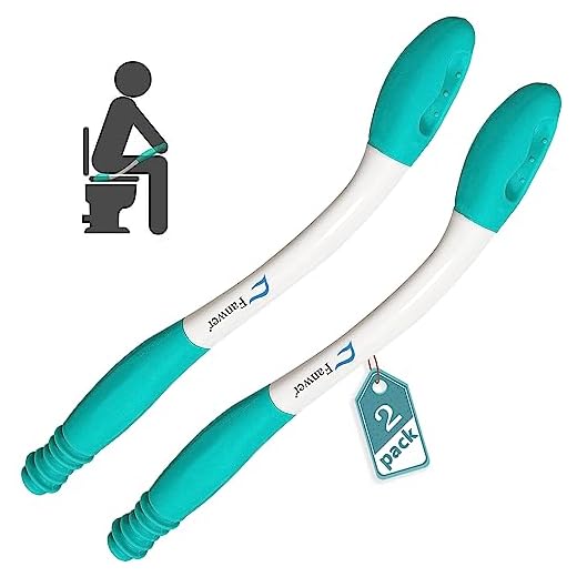 Fiskars Straßenbesen, Besenkopf, Breite: 38 cm, Kunststoff-Borsten, Schwarz/Orange, QuikFit, 1001416 4 WC-Hilfsmittel (2 Stück), Abwischen Helfer Selbst Abwischhilfe für Toilettenhygiene - Toilettenhilfe, Lange Reichweite Comfort Wipe für Alter Mann 2 Pcs KöNnen Austauschbar Verwendet Werden