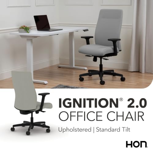 Image of HON Ignition 2.0 Ergonomic Office Chair, Lumbar Support, Desk Chair, Fog