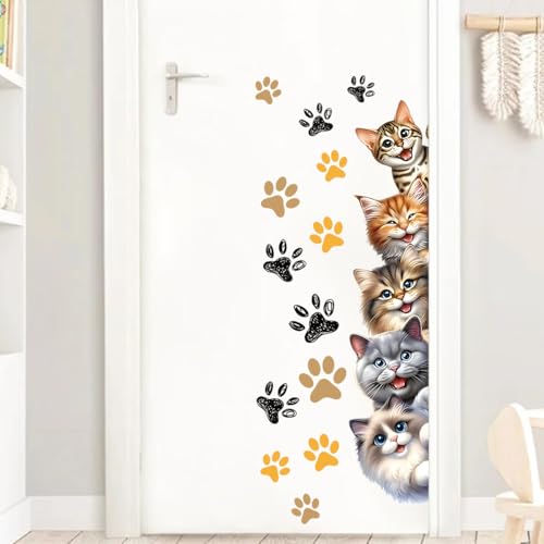 Vinilo Decorativo de Huellas de Gato para Pared miniatura 2