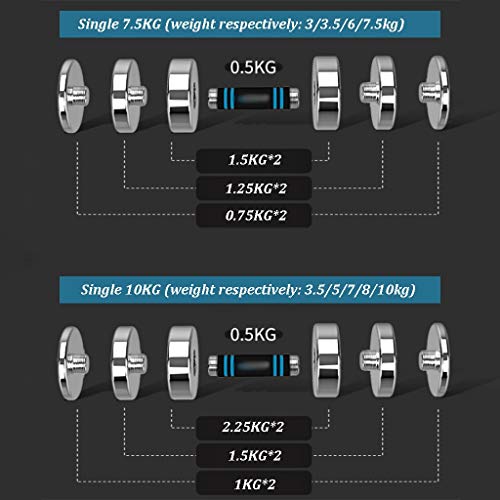 Halters Dumbbell Indoor Fitness Verstelbare Gewicht Halters,Arm Spier Training Dumbbells,Stalen Gewichtheffen Dumbbell… - Afbeelding 7