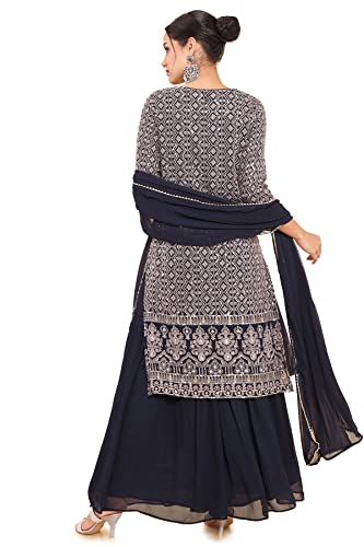 Image of Soch Women Dark Blue Suit Set