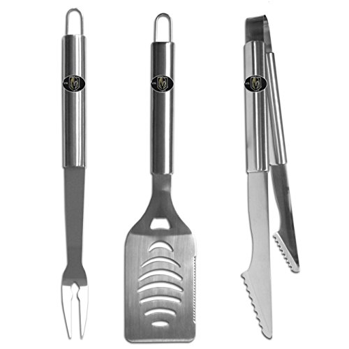 NHL Vegas Golden Knights 3 pc Stainless Steel BBQ Set, Set of 3