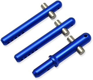 GPM for Arrma 1/7 FIRETEAM Tactical Unit 6S BLX ARA7618 Upgrade Parts Aluminum + Stainless Steel Front+Rear Body Post - 3Pc Set Blue