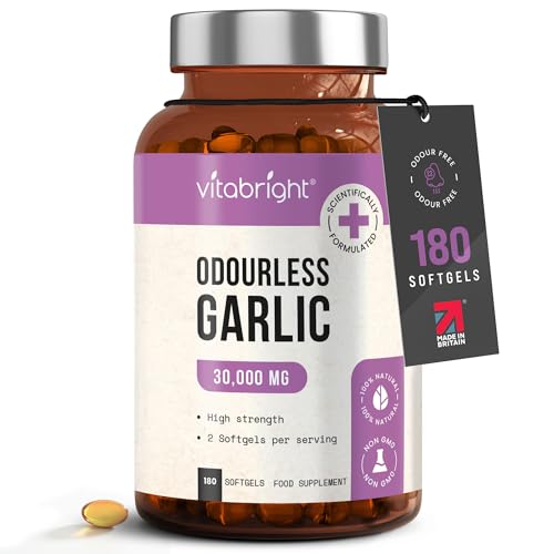 VitaBright Odourless Garlic Capsules 180, 30,000mg