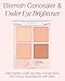 Mineral Fusion Makeup Cream Concealer Eye Palette Quad - 4 Light to Neutral Shades - Indulgence - Blemish Concealer & Under Eye Brightener - With Vitamin C & E - Hypoallergenic
